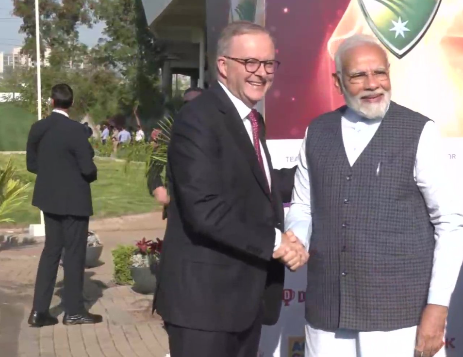 Modi and Albanese watch Ind-Aus Test match for half an hour after stadium tour in Gujarat