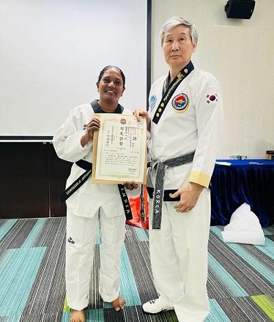 SHEETAL BALKRISHNA BHANDARI AWARDED 6TH BLACK BELT BY WORLD TAEKWONDO CHUNG DO KWAN FEDERATION